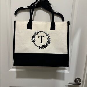 Elegant Black and White Tote Bag